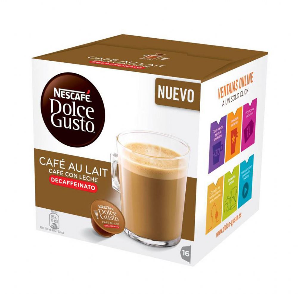 CÁPSULA DE CAFÉ NESCAFE CAFE CON LECHE DESCAFEINADO